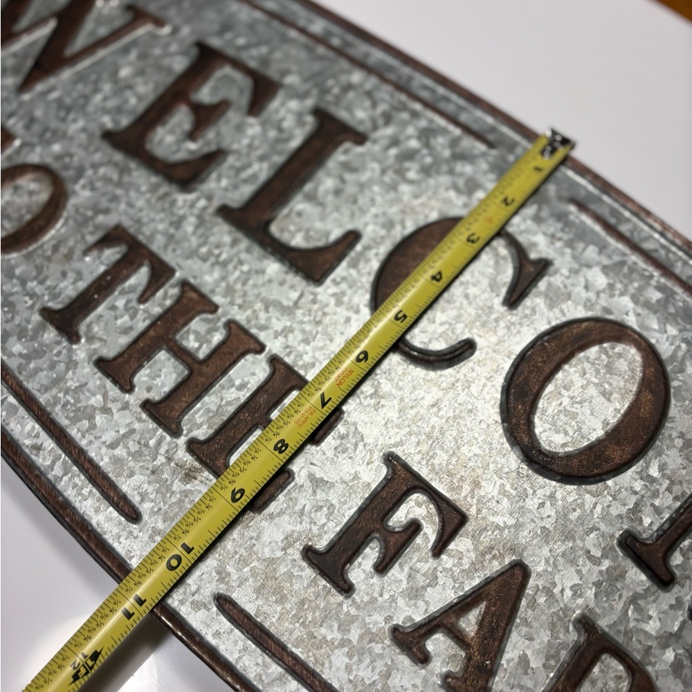 galvanized metal "Welcome to the Farm" sign wall welcome - Picture 9 of 10